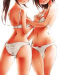  :d :o ass bow bow_panties bra brown_hair dr_rex from_behind groin head_out_of_frame kiss_x_sis lingerie long_hair multiple_girls navel open_mouth panties ponytail siblings sisters smile suminoe_ako suminoe_riko thigh_gap twins underwear underwear_only white_background white_bra white_panties 