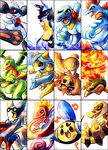  blue_body blue_fur brown_fur cyndaquil eyewear feraligatr fire goggles green_body green_eyes grovyle haychel kecleon leaf long_tongue lucario marshtomp orange_eyes pok&eacute;mon purple_body purple_eyes red_eyes riolu sandshrew scarf teddiursa tongue totodile tympole water white_eyes white_fur yellow_body zangoose 