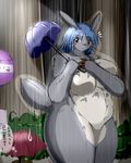  breasts cat chubby feline female ghibli hair mammal my_neighbor_totoro rain size_difference thick_thighs totoro translated translation_request umbrella wide_hips ymbk 