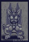 arsdraconis crouching cuntboy intersex muscles pose pussy solo wings 