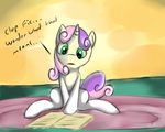  book cub english_text equine female feral friendship_is_magic green_eyes hair horn horse mammal my_little_pony pony purple_hair sitting solo sweetie_belle_(mlp) text two_tone_hair unicorn xxx--angel--xxx young 