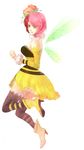  alisa_boskonovich android bee_girl boots cosplay dress flower high_heel_boots high_heels insect_girl monster_girl namco pink_hair tekken thighhighs wings 
