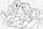  bikini breasts clothed clothing cub cutie_mark_crusaders_(mlp) equine female friendship_is_magic hair horn horse mammal monochrome my_little_pony open_mouth pegasus plain_background pony scootaloo_(mlp) skimpy sweetie_belle_(mlp) swimsuit tg-0 unicorn wings young 
