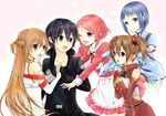  ayano_keiko brown_hair kirigaya_kazuto sachi_(sword_art_online) shinozaki_rika short_hair sword_art_online yuuki_asuna 