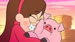  braces eyes_closed female gravity_falls happy headband hug human loop mabel_pines mammal mr._waddles pig porcine screencap sweater young 