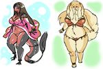  :p bikini bracelet breasts brown_hair canine chow_chow chubby clothed clothing dog female fluffy hair jewelry jyoka long_hair mammal salamander skimpy swimsuit tight_clothing tongue tongue_out wide_hips 
