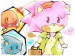  blood blue_hair blush breasts cute echidna female hair hedgehog knuckles_the_echidna little_cartoon mammal nipples nosebleed pussy sega sonic_(series) sonic_the_hedgehog sonikku 