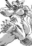  breasts canine female jyoka mammal nipples nude solo sword weapon 