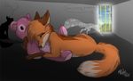  ambiguous_gender canine crying eyes_closed feral fox mammal plushie rukifox sad spirit 