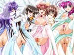  1boy 5girls anata_no_osanazuma anus blush breasts bridal_veil bride brown_hair dress game_cg glasses green_hair long_hair mizue_yoriko multiple_girls nipples ogawa_chihiro pink_hair purple_hair pussy red_hair shimizu_naotaka shinozaki_futaba shinozaki_hazuki short_hair sumiyoshi_mio uncensored veil wedding_dress 