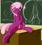  anus blush butt chalkboard chaosdrop cheerilee_(mlp) clutterdrop cutie_mark desk equine female feral friendship_is_magic green_eyes hair horse mammal my_little_pony pegasus pink_hair pony pussy pussy_juice ruler sex_education signature sitting solo teats two_tone_hair wet wings 