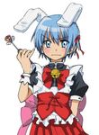  ayasaki_hayate blue_eyes blue_hair corset crossdressing frown hayate_no_gotoku! imota male_focus short_hair wand 