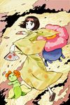  bad_id bad_pixiv_id bellossom black_hair erika_(pokemon) gen_1_pokemon gen_2_pokemon gym_leader highres japanese_clothes kimono nagio petals pokemon pokemon_(creature) pokemon_(game) pokemon_hgss short_hair vileplume yukata 