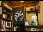  cashier chin_rest daruma_doll doll fake_screenshot game_console gamecube glasses kitsune_(kazenouta) kourindou letterboxed male_focus maneki-neko microwave morichika_rinnosuke shelf shop sitting solo stuffed_animal stuffed_toy touhou white_hair 