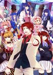  6+girls animal_ears armband bad_id bad_pixiv_id beatrice blonde_hair blue_eyes blue_hair bow brother_and_sister bunny_ears chiester410 chiester45 dlanor_a_knox dress formal frederica_bernkastel furudo_erika glasses hat lambdadelta multiple_girls pink_bow purple_eyes purple_hair red_eyes red_hair ribbon showgirl_skirt siblings skirt still_(just) suit thighhighs umineko_no_naku_koro_ni ushiromiya_ange ushiromiya_battler yellow_eyes 