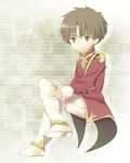  bad_id bad_pixiv_id brown_eyes brown_hair cardcaptor_sakura crossed_legs formal full_body ishikoro_(apol) li_xiaolang male_focus sitting solo 