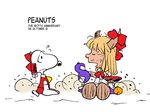  beagle chamupei charles_schulz_(style) cosplay crossover cup dirt dog dust english gourd hakurei_reimu hakurei_reimu_(cosplay) horns ibuki_suika ibuki_suika_(cosplay) long_hair multiple_girls peanuts pig-pen ribbon sakazuki snoopy touhou 