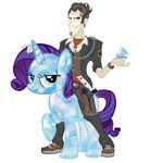  borderlands_2 brown_hair equine female friendship_is_magic hair handsome_jack horn human male my_little_pony purple_hair rarity_(mlp) two_tone_eyes unicorn unknown_artist unknown_character 