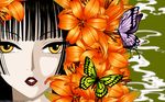  butterfly close flowers japanese_clothes vector xxxholic 
