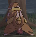  anus dildo eyes_closed feathers_(artist) female floatzel insertion masturbation multiple_tails nintendo outside penetration pok&#233;mon pok&eacute;mon pussy pussy_juice raised_tail sex_toy solo tree vaginal vaginal_insertion vaginal_penetration video_games wood 