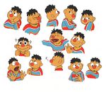  black_hair ernie expressions orange_skin sesame_street 