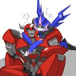  arcee autobots blue_eyes cliffjumper horns mecha transformers transformers_prime wink 