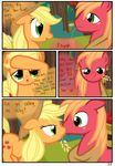  big_macintosh_(mlp) brother_and_sister comic cutie_mark dialog dialogue english_text equine female feral friendship_is_magic hi_res horse male mammal my_little_pony orchard pony pyruvate sibling sweat text 