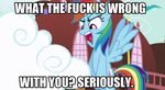  cloud cutie_mark disgusted equine friendship_is_magic hair horse multi-colored_hair my_little_pony open_mouth pegasus pony rainbow_dash_(mlp) reaction reaction_image text wings 