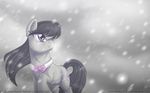  blizzard bow_tie cutie_mark equine female feral friendship_is_magic fur grey_fur hair horse inuhoshi-to-darkpen mammal my_little_pony octavia_(mlp) pony purple_eyes snow solo 