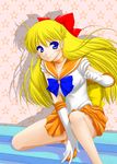 aino_minako akanako bishoujo_senshi_sailor_moon blonde_hair blue_eyes bow hair_bow sailor_venus 