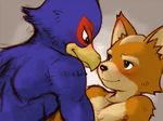  avian blush canine cute falco_lombardi fox_mccloud gay male mammal nintendo shiroko star_fox video_games 