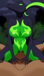 2023 absurd_res anthro anthro_penetrated areola barely_visible_genitalia barely_visible_pussy big_breasts black_body breasts detailed_background duo fakemon fan_character female female_penetrated first_person_view forest forest_background generation_7_pokemon genitals green_areola green_body green_eyes green_nipples green_pussy green_sclera grey_body gynomorph gynomorph/female gynomorph_humanoid gynomorph_penetrating gynomorph_penetrating_female gynomorph_pov hand_on_chest hi_res human human_on_anthro human_penetrating human_penetrating_anthro humanoid humanoid_genitalia humanoid_penis intersex intersex/female intersex_penetrating intersex_penetrating_female intersex_pov interspecies looking_at_viewer mammal nature nature_background night nintendo nipples nude_outside on_bottom on_top outdoor_sex outside outside_sex penetration penile penile_penetration penis penis_in_pussy phoxst plant pokemon pokemon_(species) pussy reptile reverse_cowgirl_position salazzle scalie sex sky tail tree vaginal vaginal_penetration