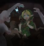  1boy blonde_hair blue_eyes child crying dead_hand navi ocarina_of_time redead the_legend_of_zelda the_legend_of_zelda:_ocarina_of_time young_link 
