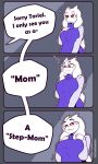 &lt;3 &lt;3_eyes 2023 3:5 absurd_res anthro bedroom_eyes big_breasts blush boss_monster bovid breasts caprine clothed clothing comic english_text female fur hi_res horn mammal mature_anthro mature_female narrowed_eyes seductive smile solo text the_man toriel undertale undertale_(series) unseen_character white_body white_fur