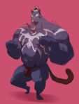 big_muscles bulge catboy christmas christmas_clothing christmas_headwear clothing hat headgear headwear hi_res holidays invalid_tag marvel musclegut muscular santa_hat symbiote venom venom_(marvel)