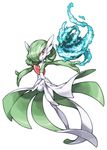  dress energy gardevoir gen_3_pokemon no_humans outstretched_arms pearl7 pokemon pokemon_(creature) red_eyes simple_background skirt smile solo spread_arms white_background 