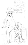  bad_parenting balls bed crossdressing cub diaper english_text gay incest male penis plain_background reptile scalie spikes spread_legs spreading text white_background young 