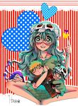  bleach breasts chibi dual_persona green_hair hanaco_(hanacoto-ba) kurosaki_ichigo nelliel_tu_odelschwanck nnoitra_gilga orange_hair 