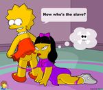  anus butt clothing female hairless_pussy jessica_lovejoy lesbian lisa_simpson open_mouth panties pussy sex spread_legs spreading the_simpsons tongue underwear 