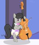  black_hair blush bow_tie cello cutie_mark diaper equine female friendship_is_magic hair horse hydroftt long_hair looking_at_viewer mammal musical_instrument my_little_pony octavia_(mlp) peeing pony purple_eyes solo standing urine 