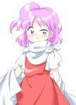  1girl :d blush dress nonamejd official_style parted_bangs pink_eyes pink_hair red_dress sara_(touhou) short_hair simple_background smile solo touhou touhou_(pc-98) uneven_eyes white_background zun_(style) 
