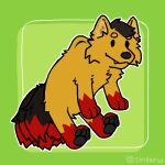 1:1 barking bounce canid canine female fox fox_spirit kira_redpaw mammal sticker