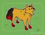 angry barking canid canine female fox fox_spirit hi_res kira_redpaw mammal sticker
