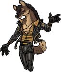 5_fingers alpha_channel anthro biped brown_body brown_fur canid canine claws clothed clothing countershade_face countershade_fur countershade_neck countershade_torso countershading dipstick_tail fingers fur jam_(artist) male mammal maned_wolf markings simple_background solo tail tail_markings transparent_background