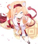  1girl absurdres animal_ears bag ball black_survival blonde_hair blue_eyes cat_ears choker eternal_return:_black_survival hairband heterochromia highres irem_(black_survival) jewelry looking_at_viewer medium_hair multicolored_nails naughty_face necklace orange_eyes smile 