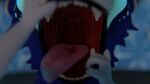 16:9 4k absurd_res adji anthro bodily_fluids duo hi_res male male/male mouth_shot open_mouth oxeram(adji) rexouium saliva sharp_teeth teeth uvula vore wet widescreen