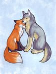  canine celestialwolfen eyes_closed feral fox male mammal wolf 