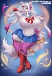 anthro boots bottomwear clothing female footwear hi_res lucreteer pinup pose sailor_moon_(series) skirt solo thick_thighs wide_hips
