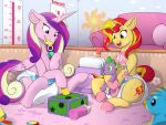 4:3 absurd_res ageplay baby_bottle baby_toys booties bunnykisses clothed clothing cutie_mark diaper diaper_fetish duo equestria_girls equid equine female feral friendship_is_magic gallus_(mlp) hasbro hi_res horn infantilism mammal my_little_pony mythological_creature mythological_equine mythology object_in_mouth pacifier pacifier_in_mouth plushie princess_cadance_(mlp) quadruped roleplay spike_(mlp) sunset_shimmer_(eg) unicorn wearing_diaper winged_unicorn wings