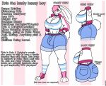 anthro big_breasts big_butt breasts bulge butt chest_tuft cleavage clothed clothing hair hair_over_eye hi_res huge_breasts huge_butt intersex kris_(thebunnypie) lagomorph leporid male mammal one_eye_obstructed profile rabbit solo thebunnypie tuft wide_hips